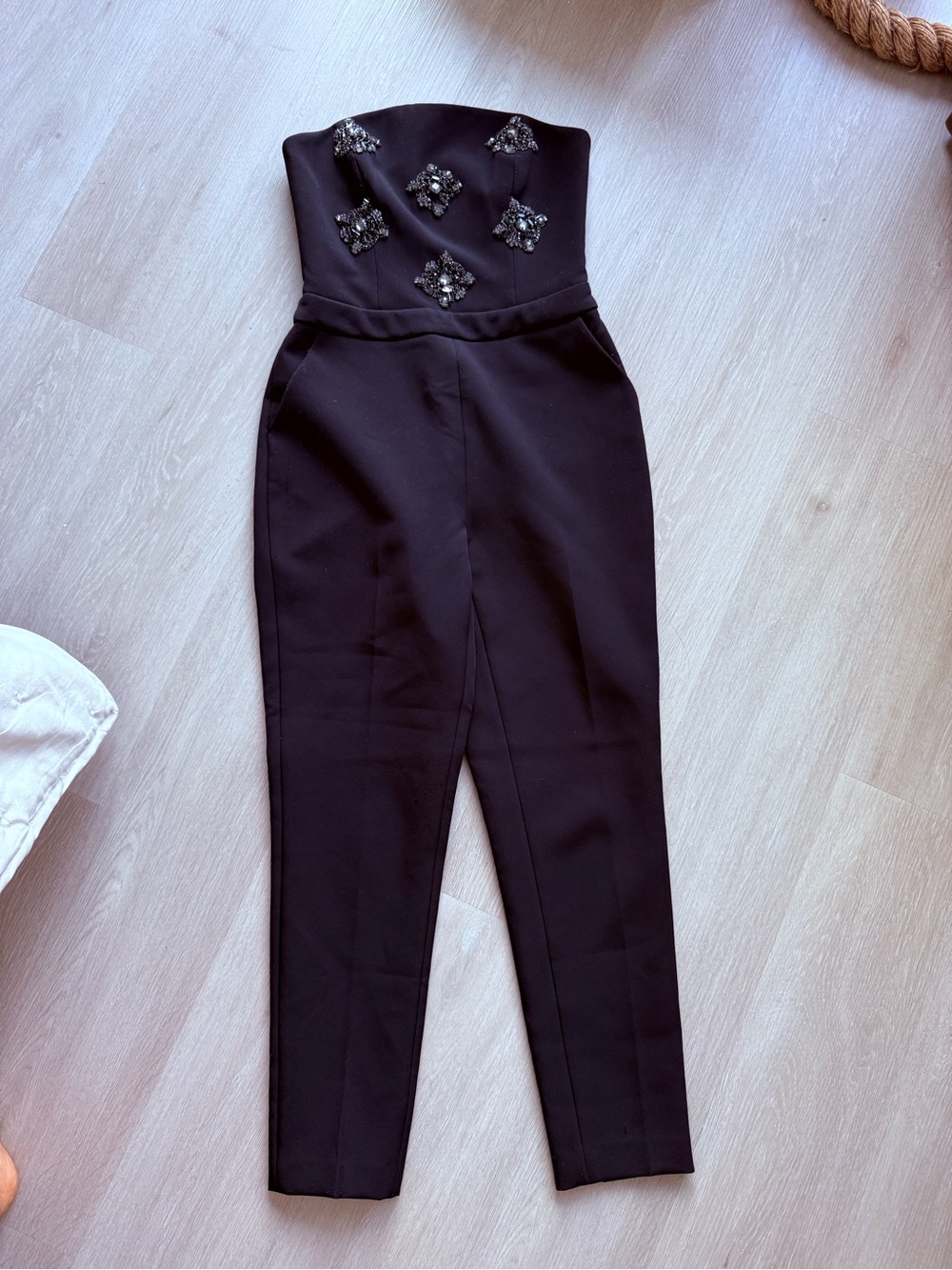 Ted Baker Black Strapless Embellished Jumpsuit - Picture 5 of 14